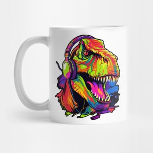 Dino with headphones Mug